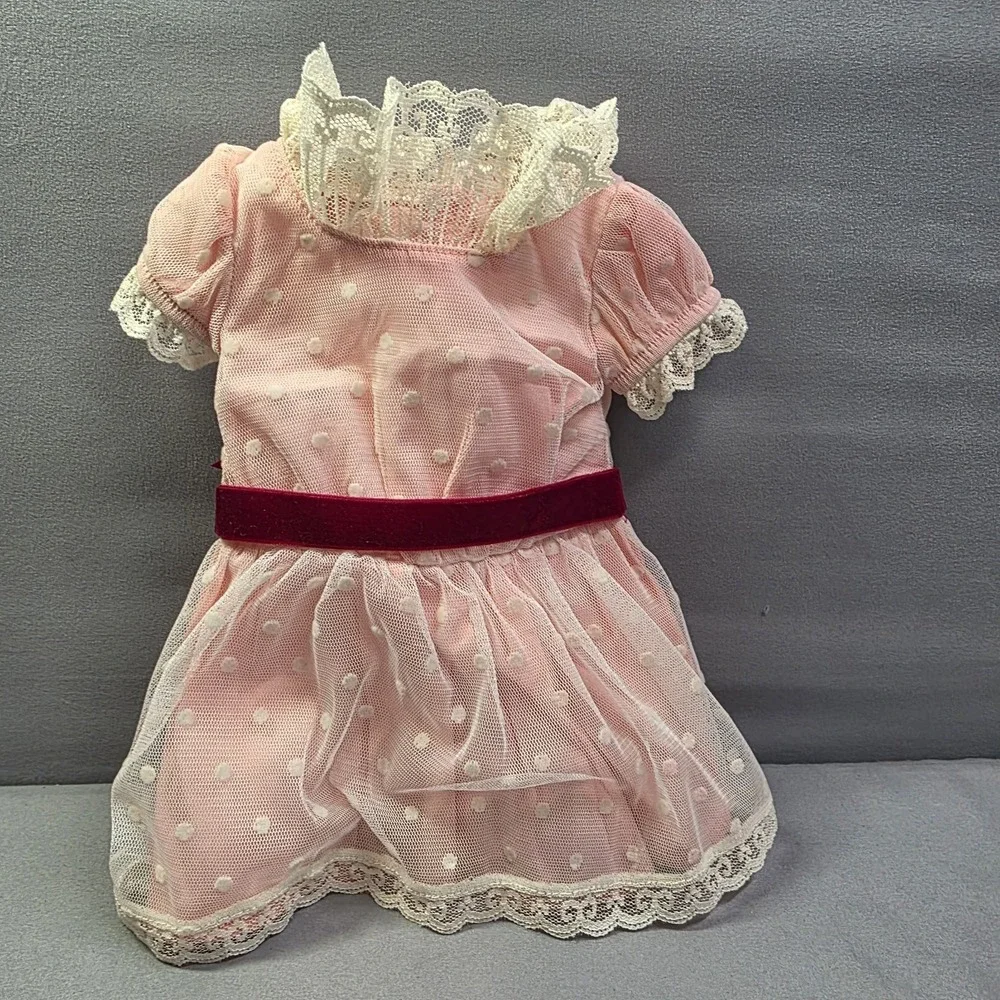 American Girl Doll Samantha's Beforever Meet Outfit Pink Dress Undershorts Shoes